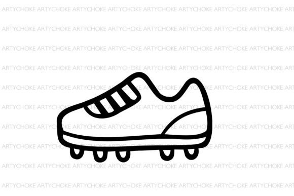 Football Shoes Doodle Clipart: Graphics and Icons for Creative Projects