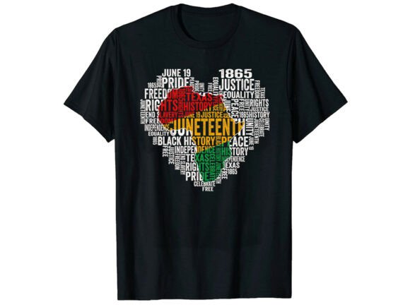 Heart Black History Month T-Shirt Graphics