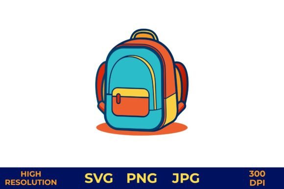 Kids Backpack Vector Illustration Design