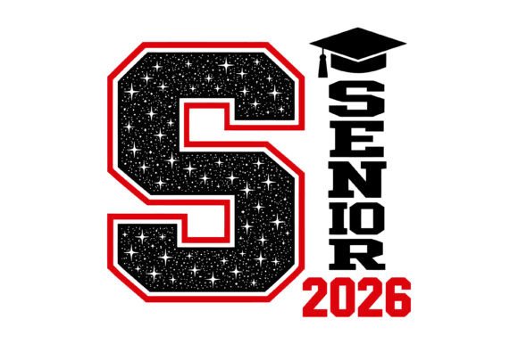 Senior 2026 Letter S Graphics & T-Shirt Designs
