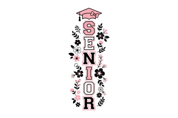 Senior Floral Graduation Design Graphics