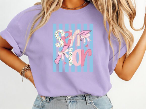 Senior Preppy Floral Graduate T-Shirt Graphics