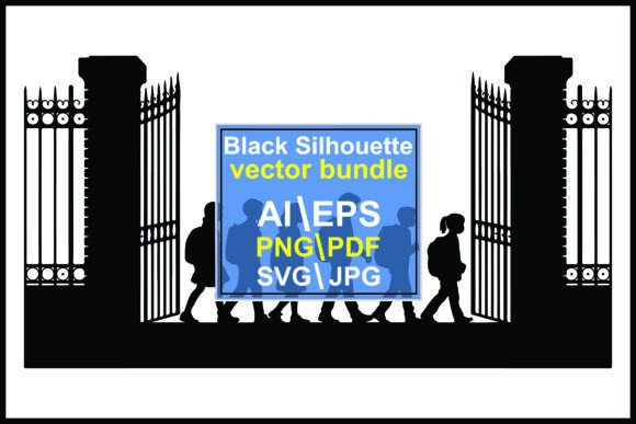 Silhouettes of Students Walking Through: Graphics and Illustrations for Local Branding