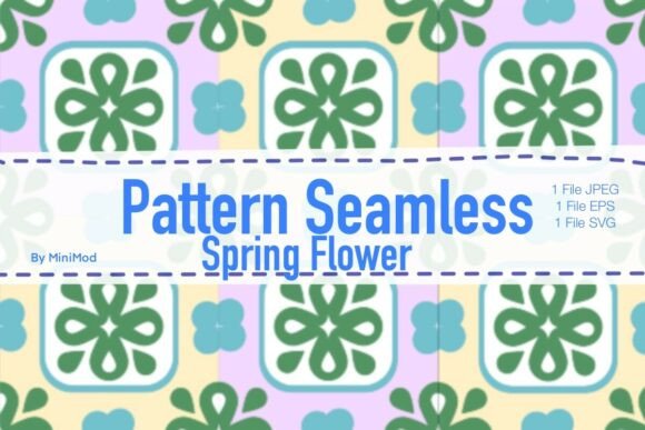 Spring Flower Pattern Seamless Vector Graphics