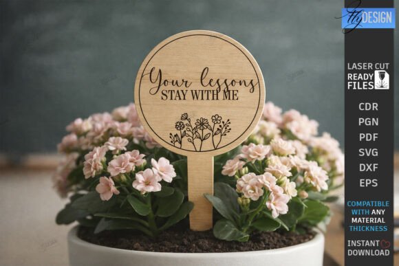 Teacher Appreciation Plant Stake Laser