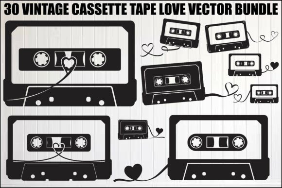 Vintage Cassette Tape Love Bundle